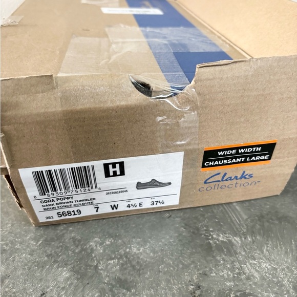 Clark’s Engla Cora Poppy leather brown women’s shoes size 7 wide - Picture 3 of 7